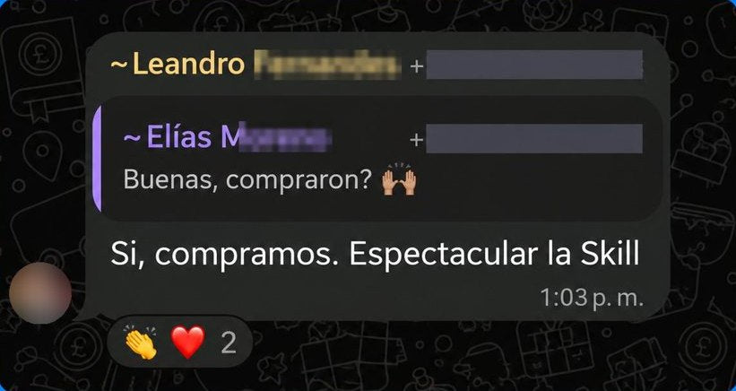 Grupo: sí, compramos, espectacular la skill